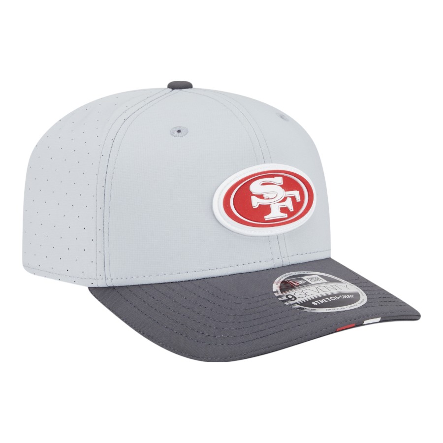 San Francisco 49ers Graphite and Gray 2025 NFL Training Camp New Era 9SEVENTY Adjustable Snapback Hat