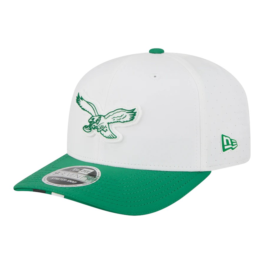 Philadelphia Eagles White 2025 NFL Training Camp New Era 9SEVENTY Adjustable Snapback Hat