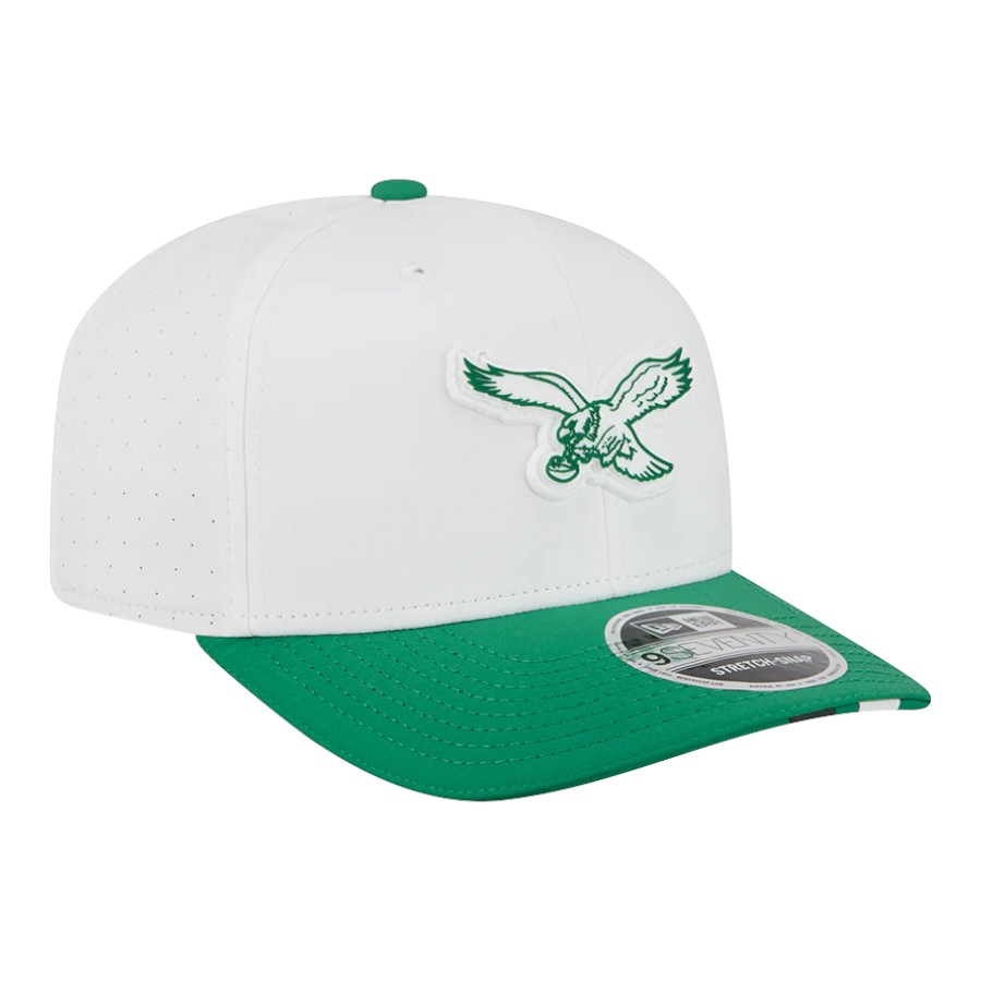 Philadelphia Eagles White 2025 NFL Training Camp New Era 9SEVENTY Adjustable Snapback Hat