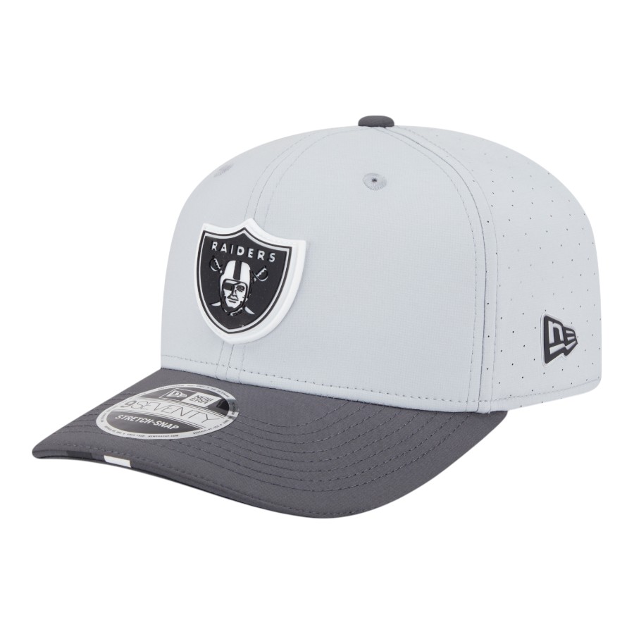 Las Vegas Raiders Graphite and Gray 2025 NFL Training Camp New Era 9SEVENTY Adjustable Snapback Hat