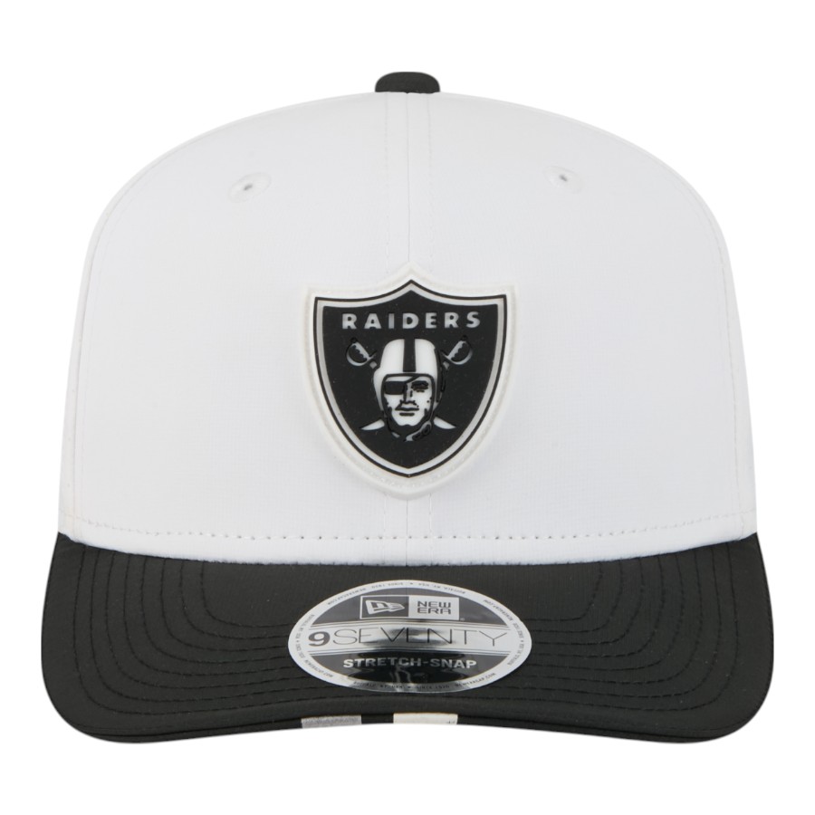 Las Vegas Raiders White 2025 NFL Training Camp New Era 9SEVENTY Adjustable Snapback Hat