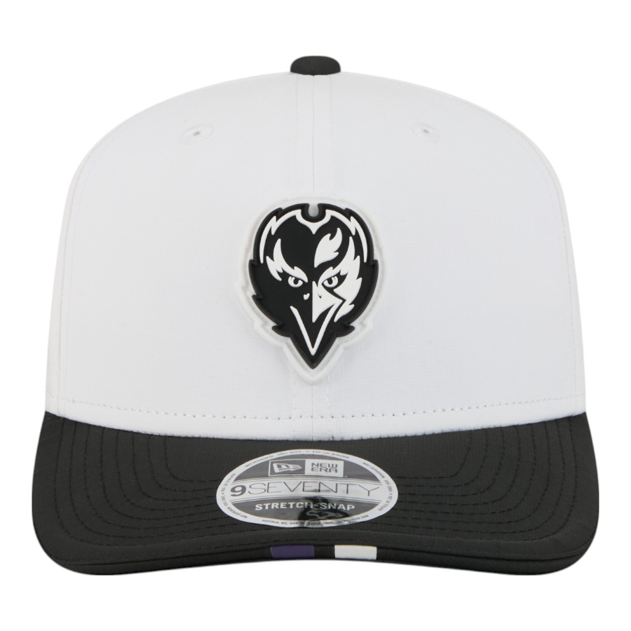 Baltimore Ravens White 2025 NFL Training Camp New Era 9SEVENTY Adjustable Snapback Hat