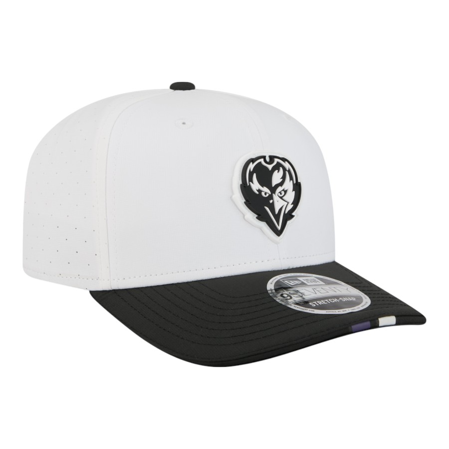 Baltimore Ravens White 2025 NFL Training Camp New Era 9SEVENTY Adjustable Snapback Hat