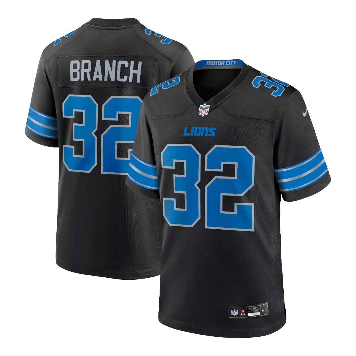 Detroit Lions Brian Branch Nike Black Alternate Game Jersey
