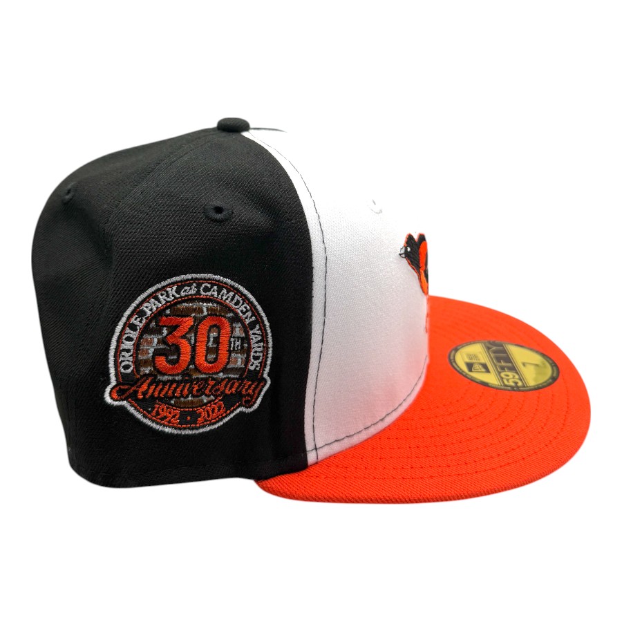 Baltimore Orioles White Orange and Black 30th Anniversary Patch Gray UV 59FIFTY Fitted Hat
