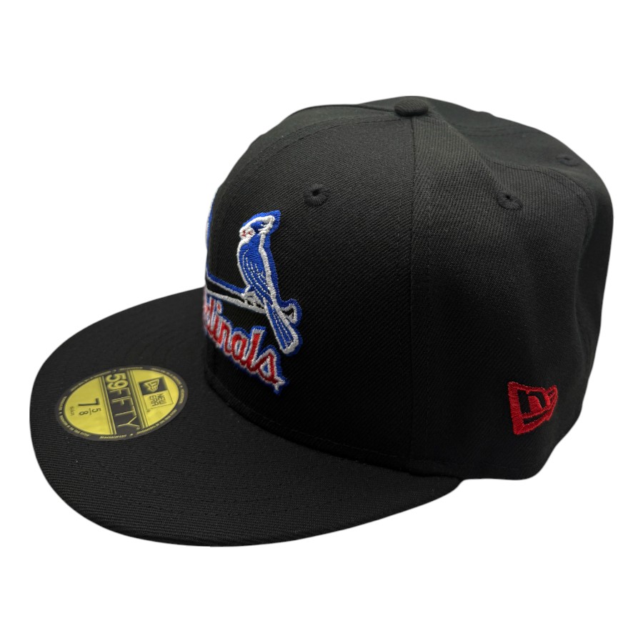 St. Louis Cardinals Black Red and Blue Final Season Patch Gray UV 59FIFTY Fitted Hat