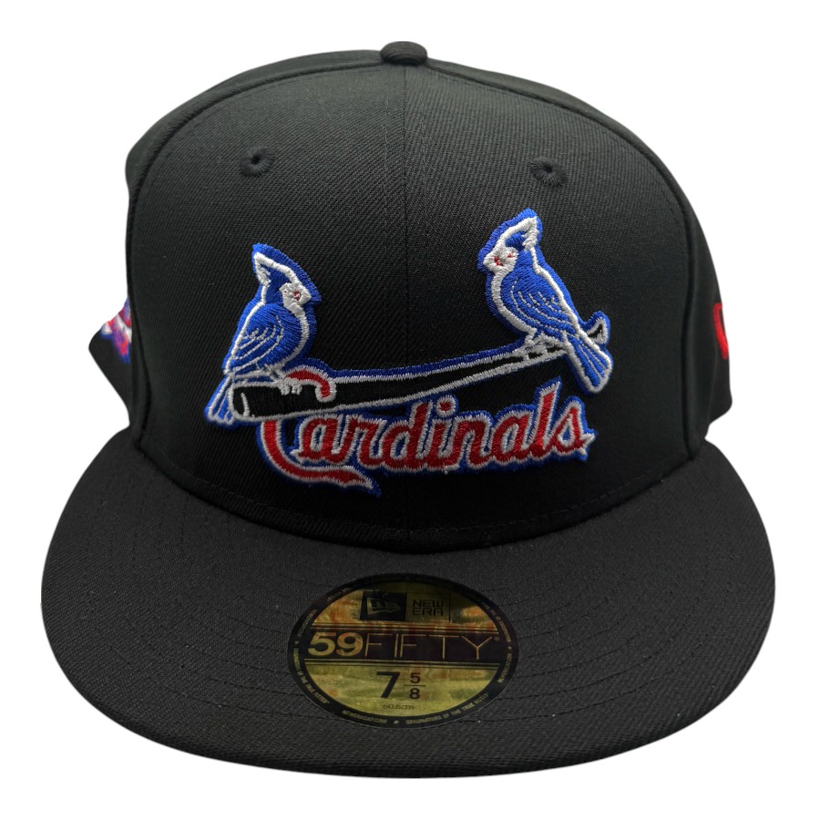 St. Louis Cardinals Black Red and Blue Final Season Patch Gray UV 59FIFTY Fitted Hat