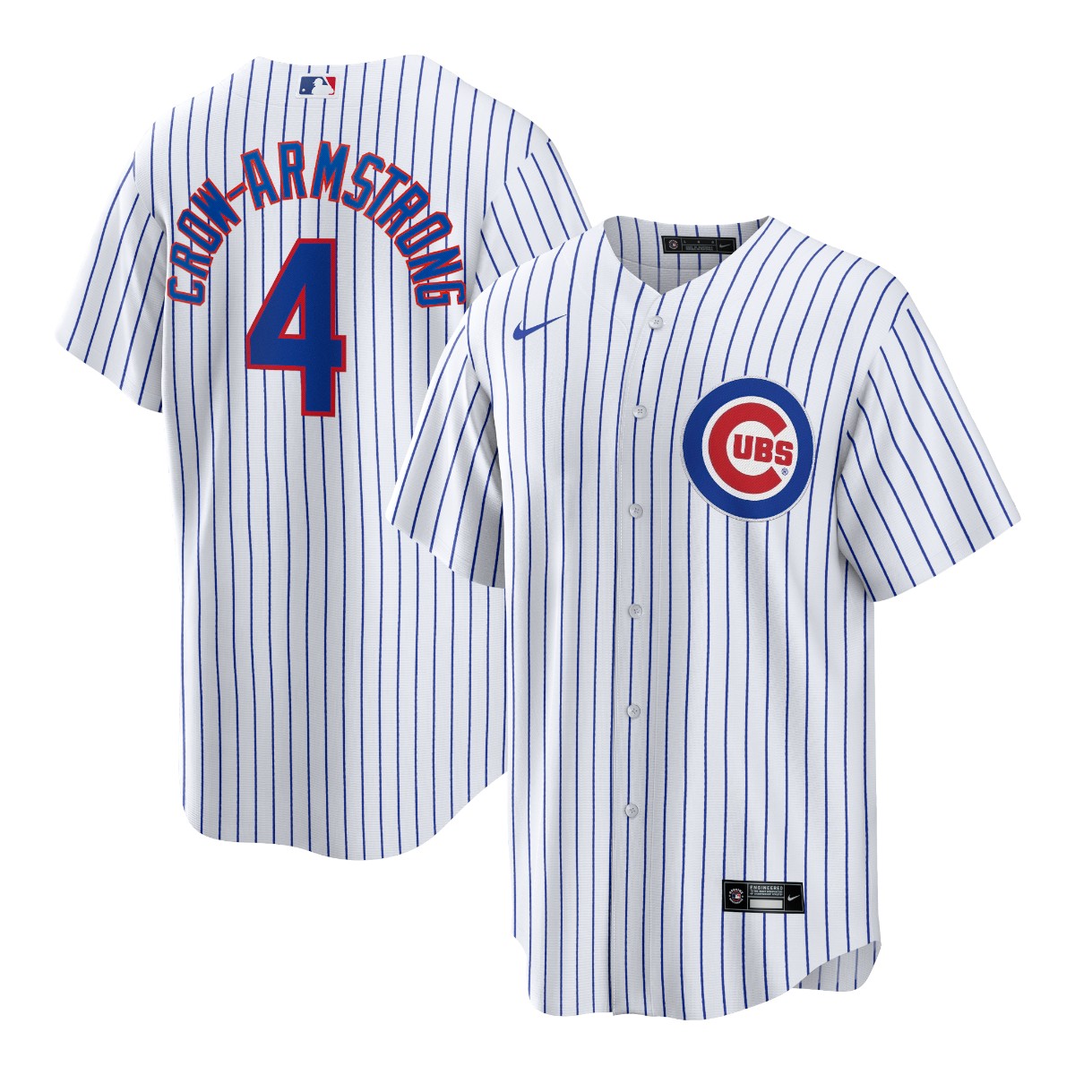 Chicago Cubs Pete Crow-Armstrong White Pinstripe Nike Home Replica Jersey