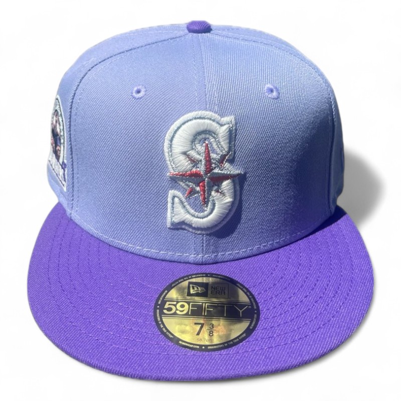 Seattle Mariners Lavender and Varsity Purple 30th Anniversary Patch Pink UV New Era 59FIFTY Fitted Hat