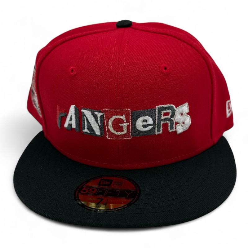 Texas Rangers Scarlet and Black 2024 ASG Patch Gray UV New Era 59FIFTY Fitted Hat