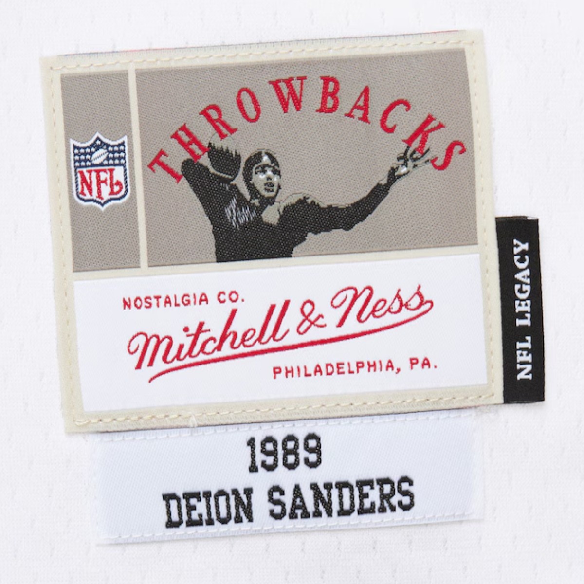 Atlanta Falcons Deion Sanders 1989 Mitchell & Ness White Legacy Jersey