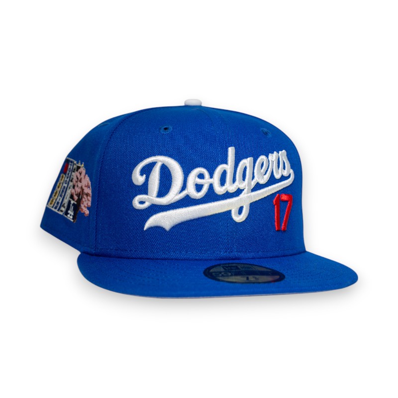 Los Angeles Dodgers Majestic Blue Shohei Ohtani Sho Time Leon the Lab Tokyo Series Patch Grey UV New Era 59FIFTY Fitted Hat