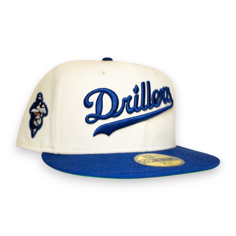 Tulsa Drillers Script Leon the Lab Green UV New Era 59FIFTY Fitted Hat