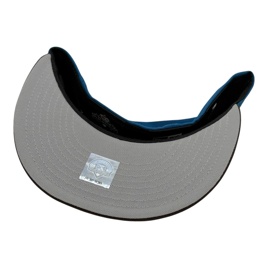 Daytona Tortugas Blue and Brown Logo Patch Grey UV New Era 59FIFTY Fitted Hat