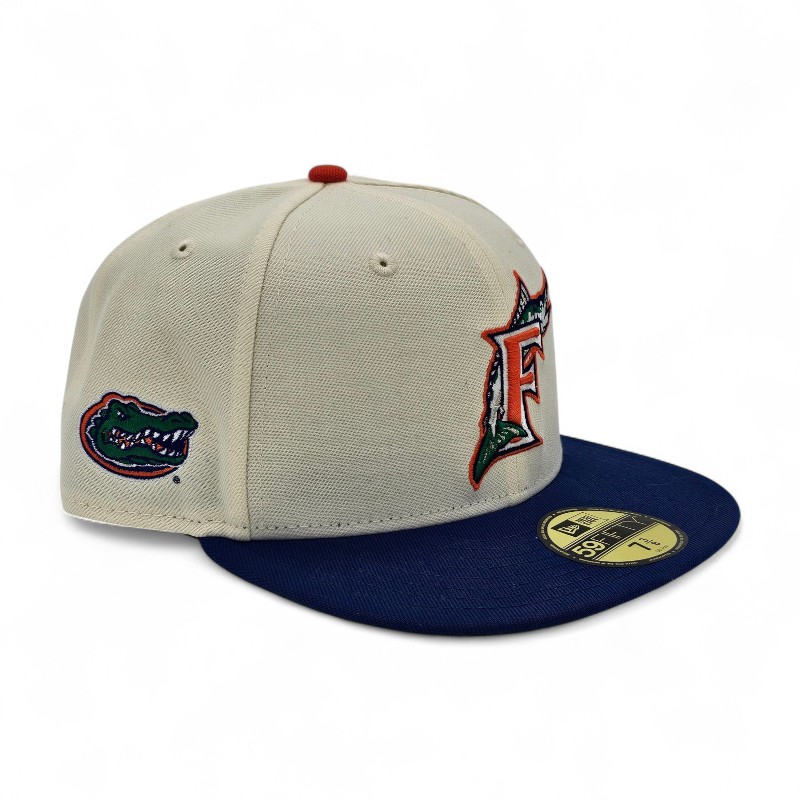 Florida Marlins Gators Chrome Royal 2T Green UV New Era 59FIFTY Fitted Hat