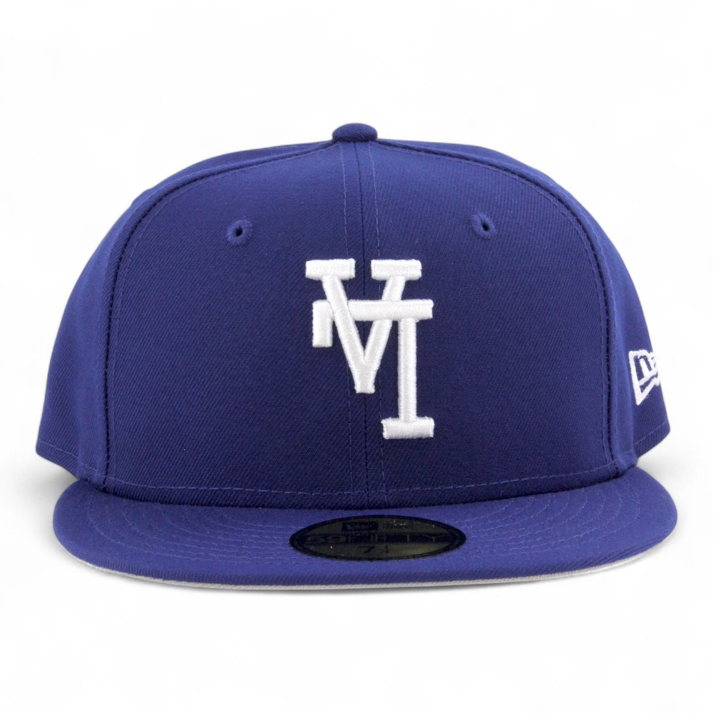 Los Angeles Dodgers Royal Blue Upside Down LA Grey UV New Era 59FIFTY Fitted Hat