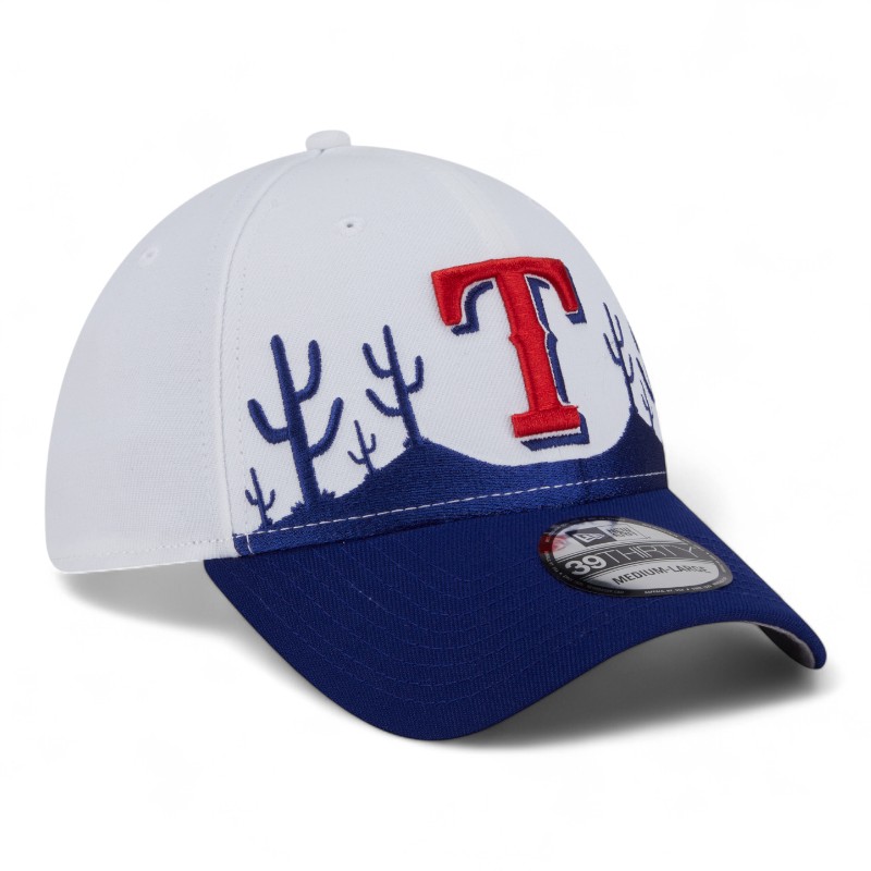 Texas Rangers White and Royal Blue Spring Training New Era 39THIRTY Flex Hat