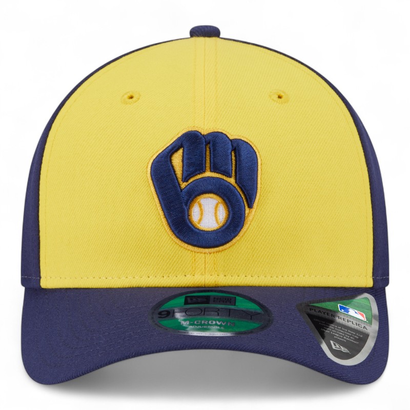 Milwaukee Brewers Navy and Yellow New Era 9FORTY M-Crown Adjustable Hat