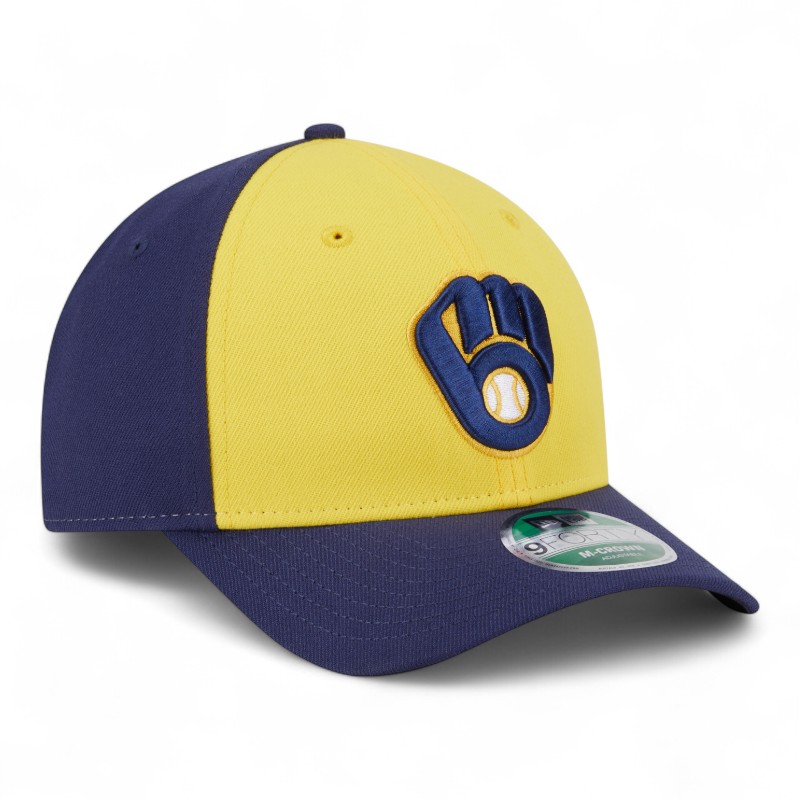Milwaukee Brewers Navy and Yellow New Era 9FORTY M-Crown Adjustable Hat