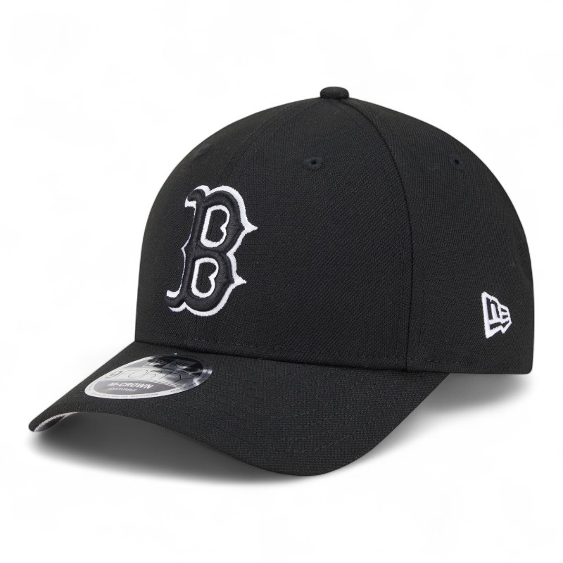 Boston Red Sox White on Black New Era 9FORTY M-Crown Adjustable Hat