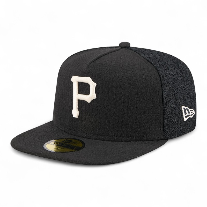 Pittsburgh Pirates Black Mesh New Era 59FIFTY A-Frame Fitted Hat
