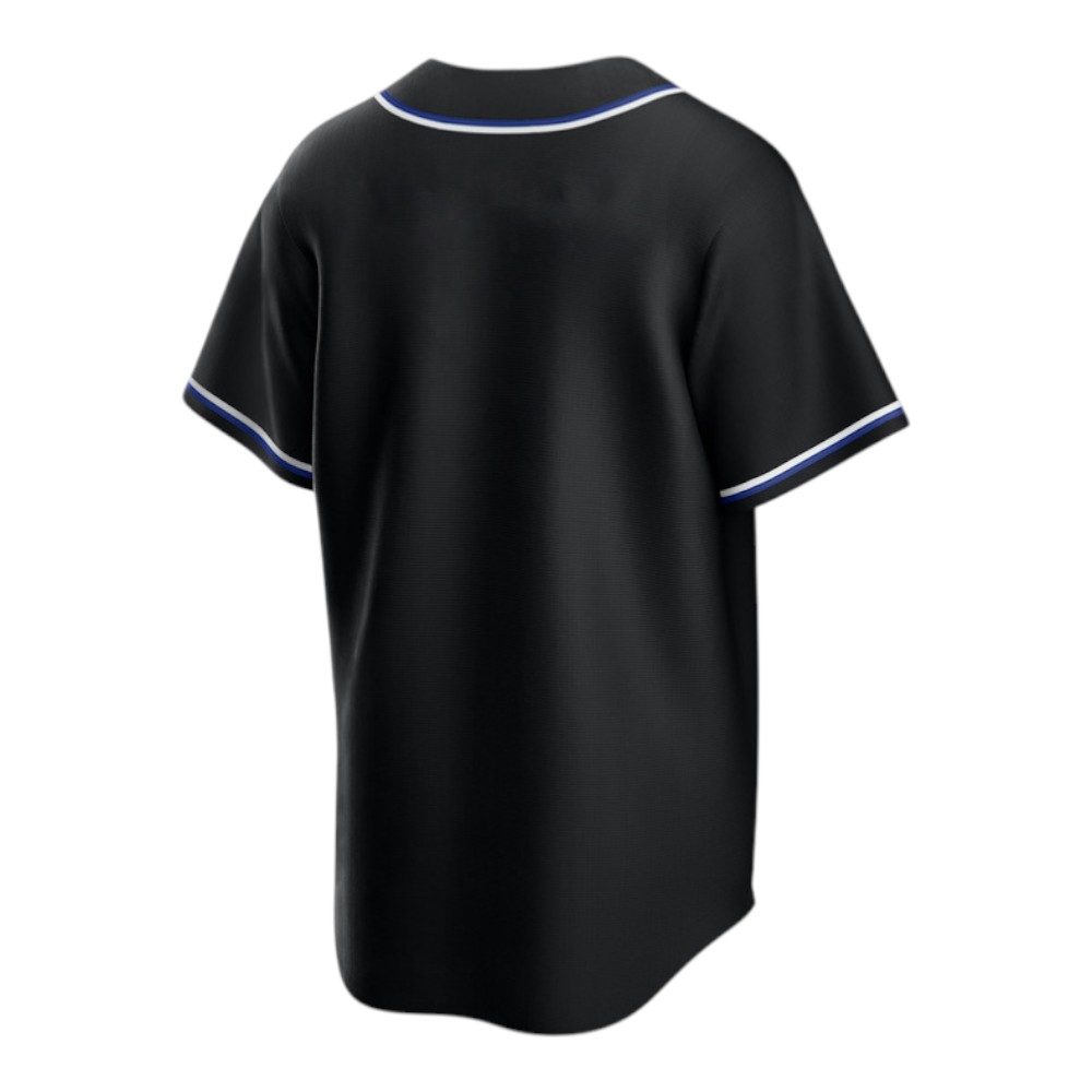 Los Angeles Dodgers Black and Royal Blue "Lights Out" Blank Nike Fashion Replica Jersey