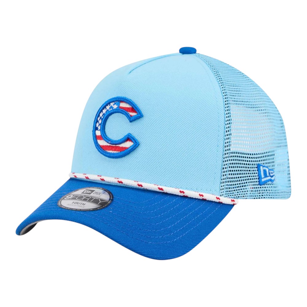 Youth Chicago Cubs Light Blue Fourth of July New Era 9FORTY Adjustable Hat