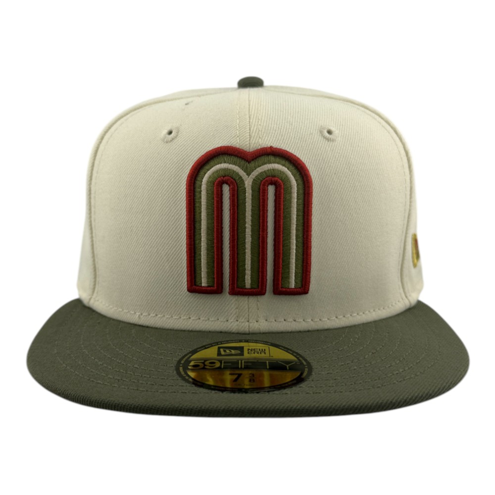 Mexico Chrome and Olive Green Cardinal Red UV New Era 59FIFTY Fitted Hat