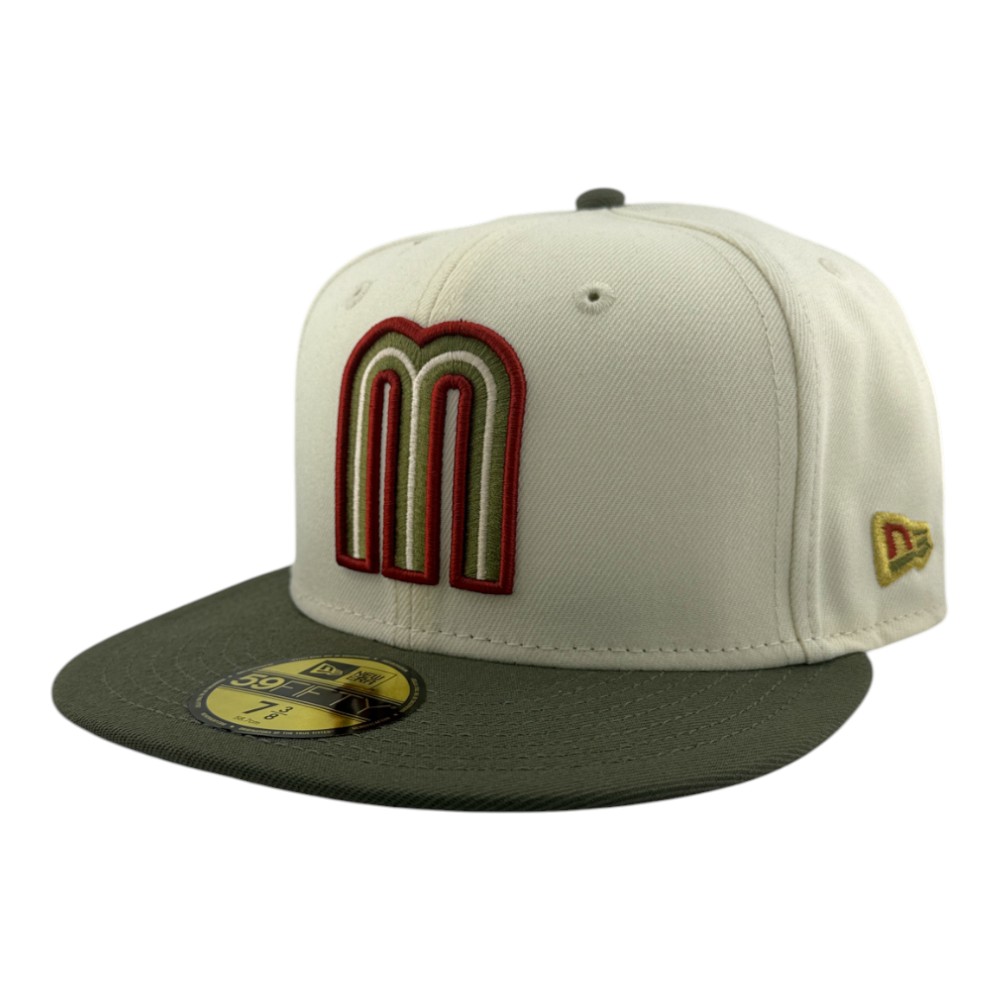 Mexico Chrome and Olive Green Cardinal Red UV New Era 59FIFTY Fitted Hat