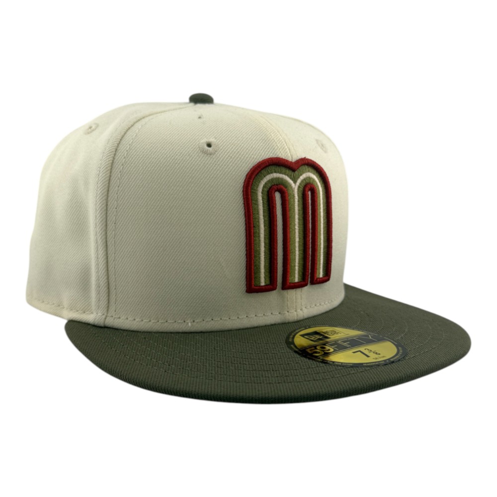 Mexico Chrome and Olive Green Cardinal Red UV New Era 59FIFTY Fitted Hat