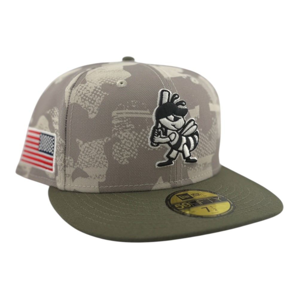 Salt Lake Bees 2025 Armed Forces Camo MiLB New Era 59FIFTY Fitted Hat