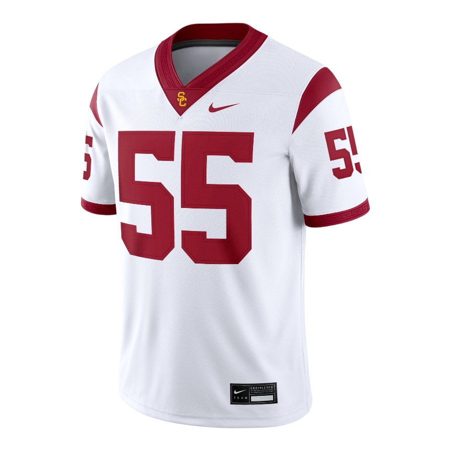 USC Trojans White #55 Nike NCAA Game Jersey