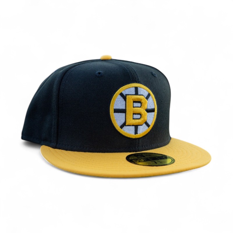 Boston Bruins Black A Gold 2T Leon the Lab Green UV New Era 59FIFTY Fitted Hat