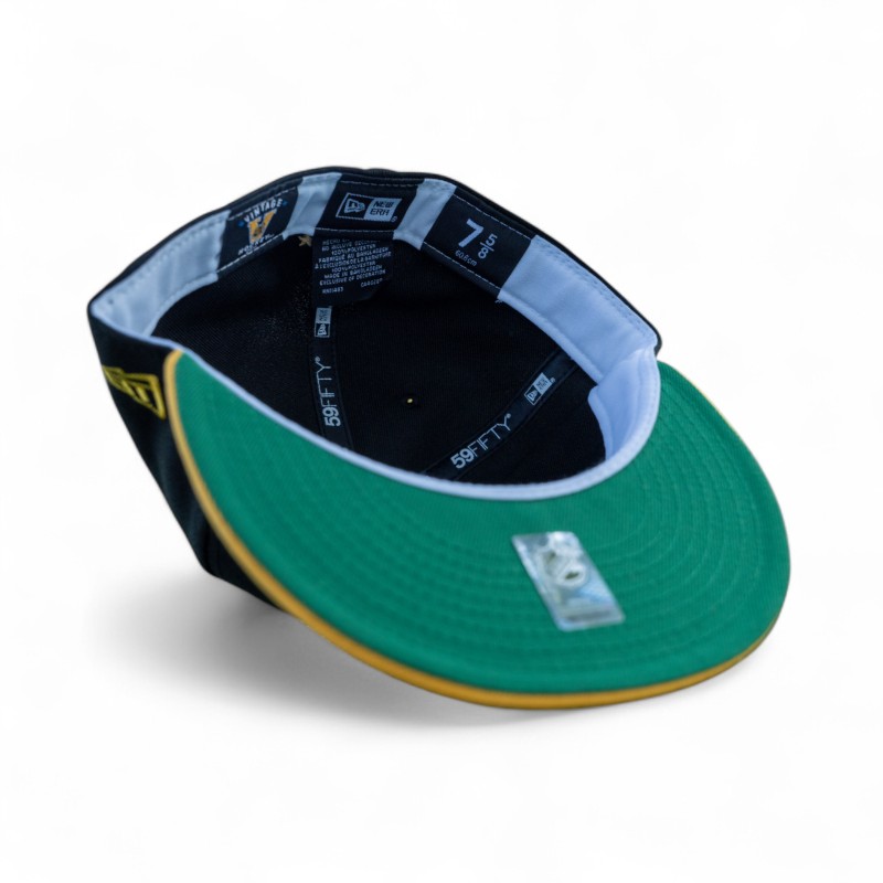 Boston Bruins Black A Gold 2T Leon the Lab Green UV New Era 59FIFTY Fitted Hat