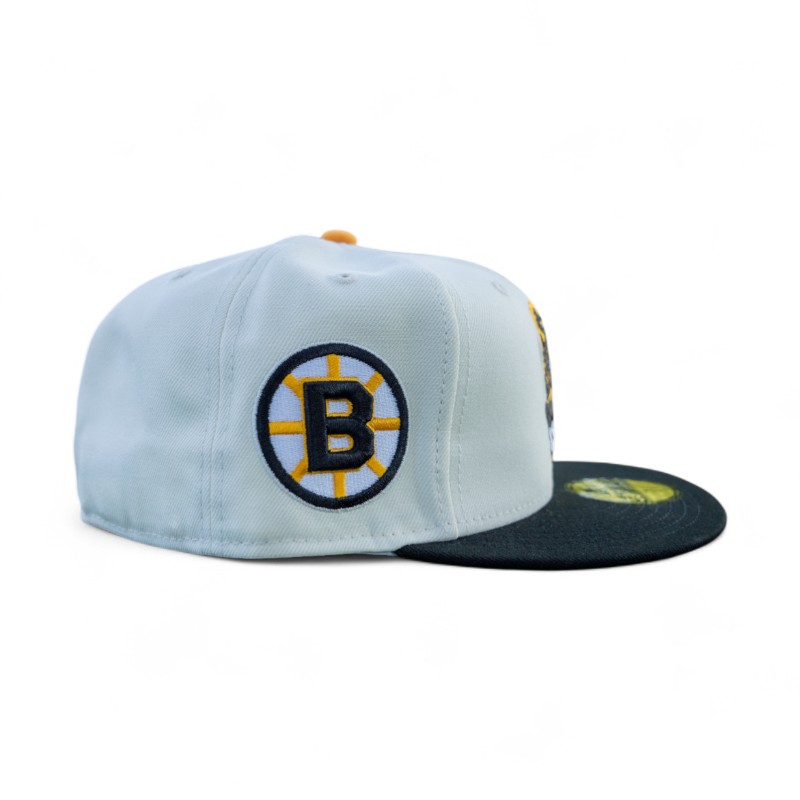 Boston Bruins Chrome Black 2T Leon the Lab Green UV New Era 59FIFTY Fitted Hat