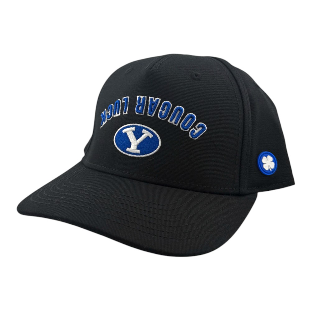BYU Cougars Black and Royal "Cougar Luck" Black Clover Adjustable Snapback Hat