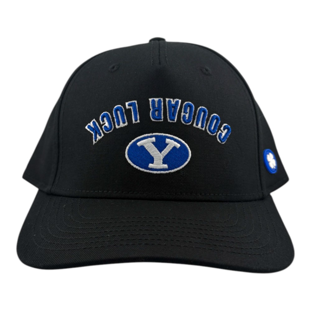 BYU Cougars Black and Royal "Cougar Luck" Black Clover Adjustable Snapback Hat
