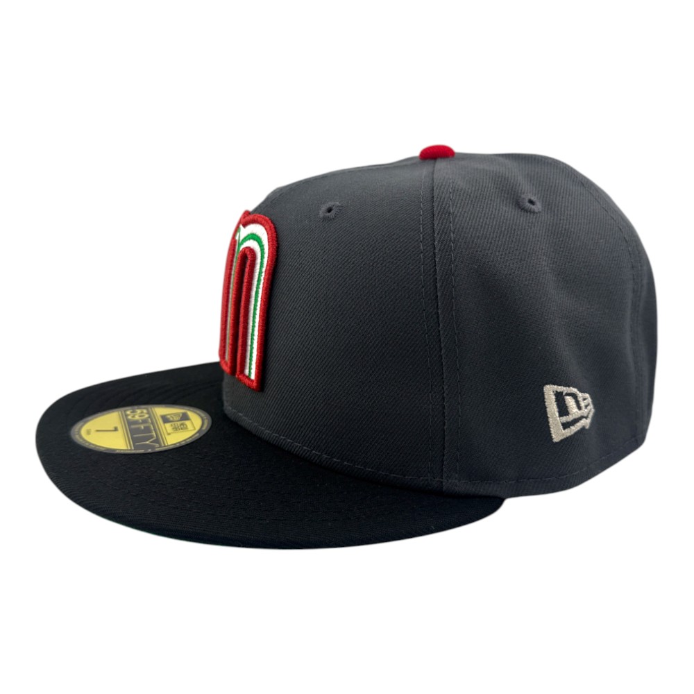 Mexico Graphite and Black Aztec Patch Green UV New Era 59FIFTY Fitted Hat