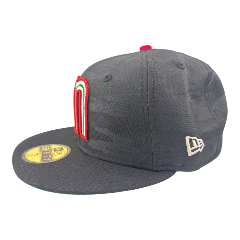 Mexico Black Camo Aztec Patch Green UV New Era 59FIFTY Fitted Hat