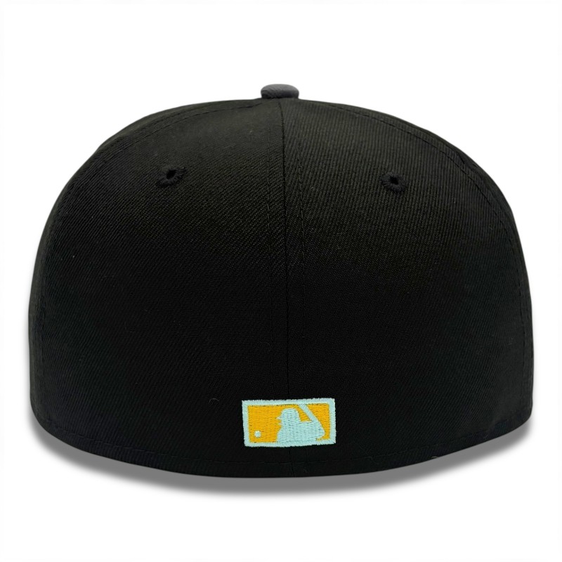 Cleveland Indians Black and Graphite Jacobs Field Patch Grey UV New Era 59FIFTY Fitted Hat