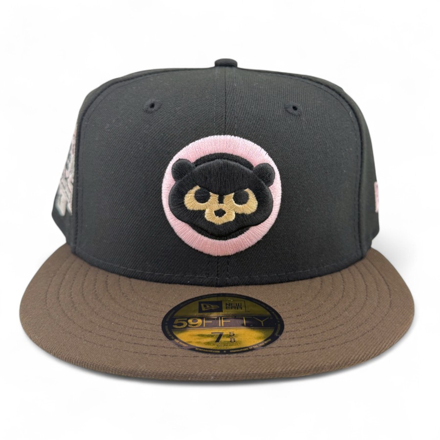 Chicago Cubs Black and Brown 1990 All Star Game Patch Pink UV New Era 59FIFTY Fitted Hat