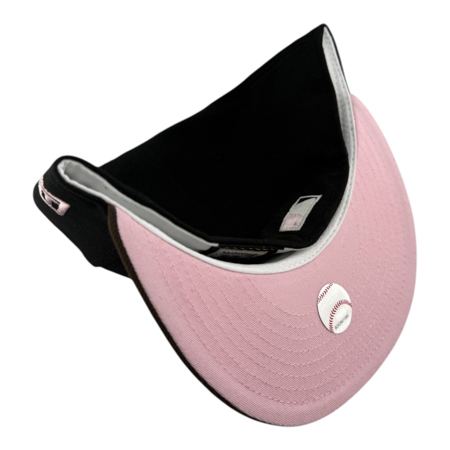 Chicago Cubs Black and Brown 1990 All Star Game Patch Pink UV New Era 59FIFTY Fitted Hat