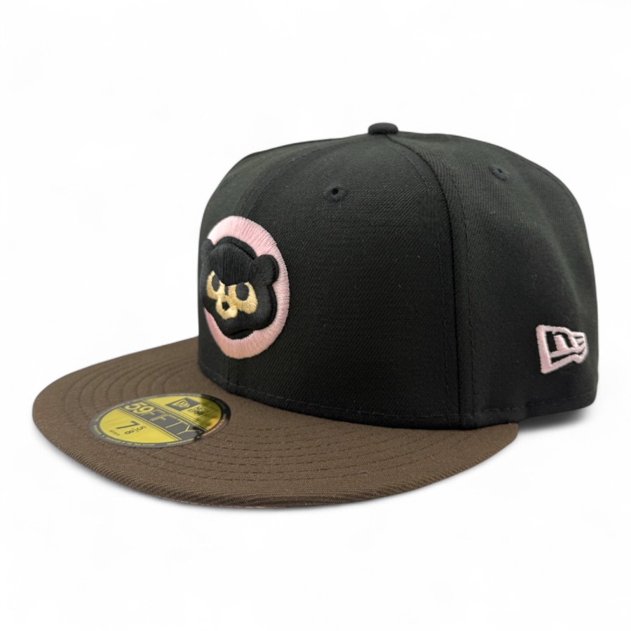 Chicago Cubs Black and Brown 1990 All Star Game Patch Pink UV New Era 59FIFTY Fitted Hat