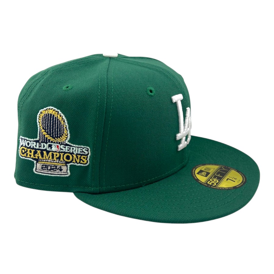 Los Angeles Dodgers Green 2024 World Series Champions Patch Grey