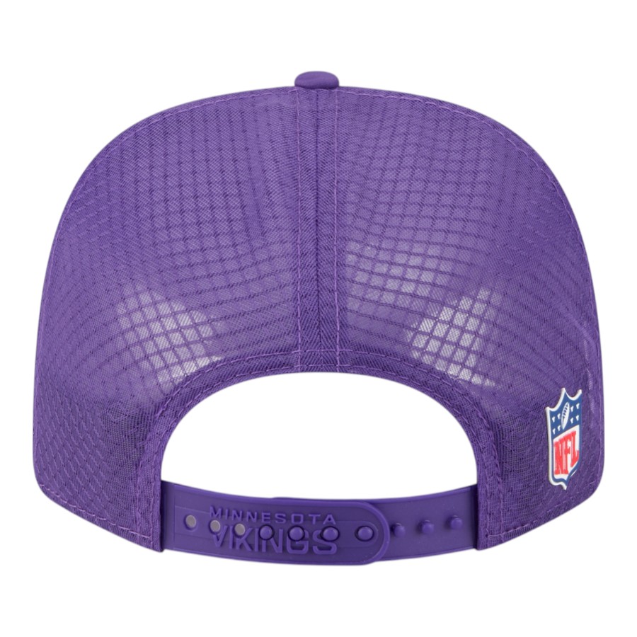 Minnesota Vikings Purple 2025 NFL Sideline New Era 9SEVENTY Trucker Adjustable Snapback Hat