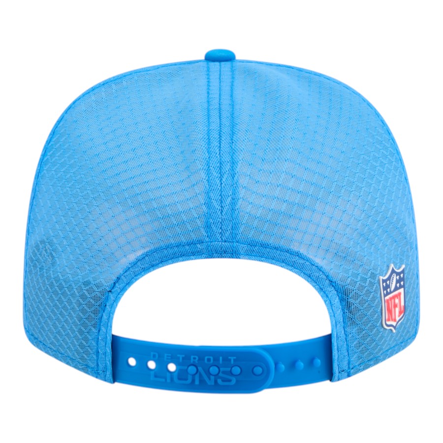 Detroit Lions Blue 2025 NFL Sideline New Era 9SEVENTY Trucker Adjustable Snapback Hat