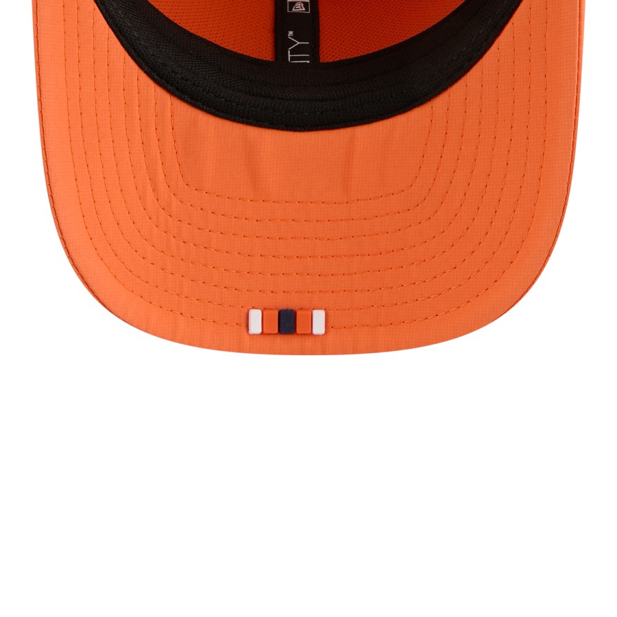 Denver Broncos Orange 2025 NFL Sideline New Era 9SEVENTY Trucker Adjustable Snapback Hat