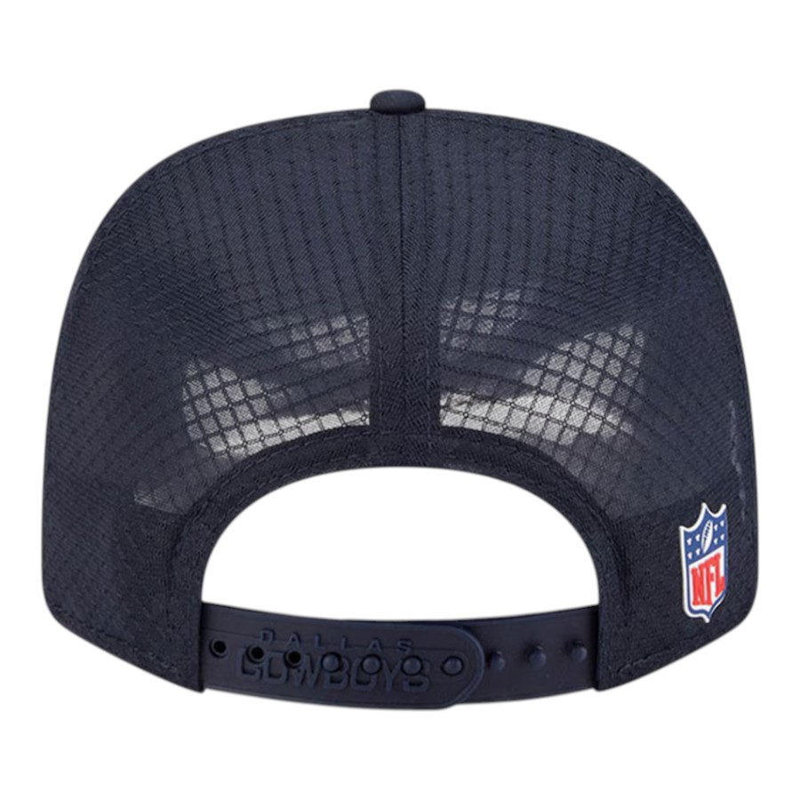 Dallas Cowboys Navy 2025 NFL Sideline New Era 9SEVENTY Trucker Adjustable Snapback Hat
