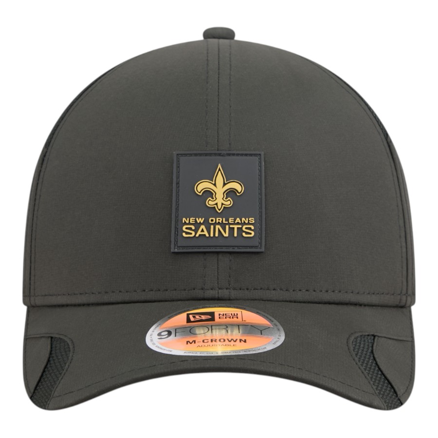 New Orleans Saints Black 2025 NFL Sideline New Era 9FORTY M-Crown Adjustable Hat