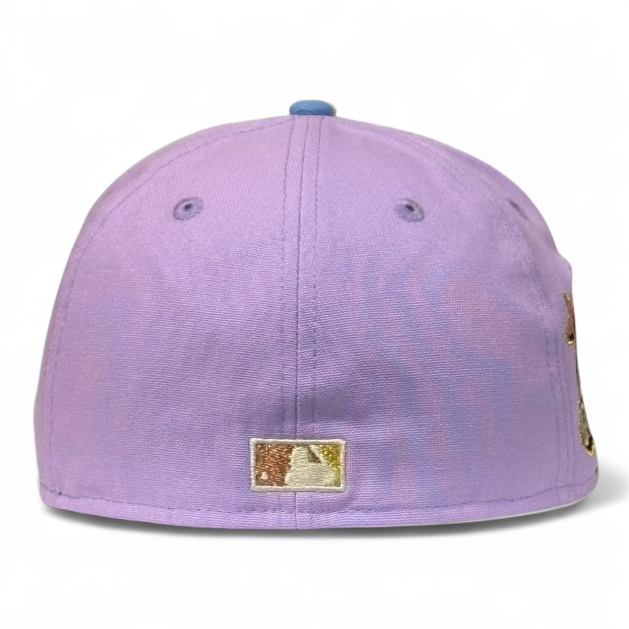Atlanta Braves Purple and Brown 2000 All Star Game Patch Pink UV New Era 59FIFTY Fitted Hat